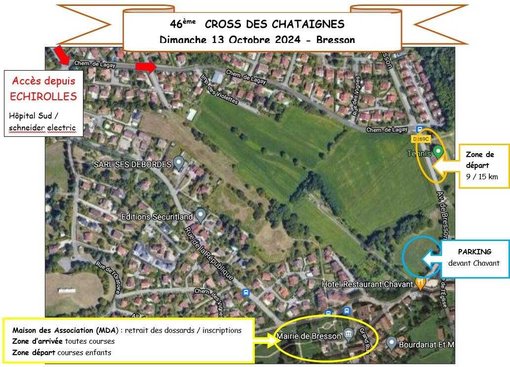 Cross des châtaignes 2024 accès